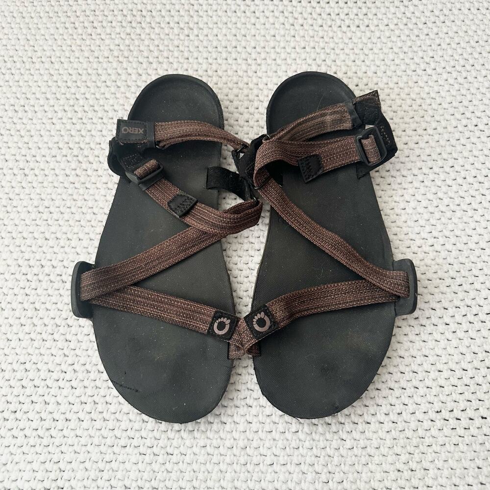 Xero Shoes Men Multi Brown Strappy Z Trail EV Sandals Shoes Size 10 Hook Loop - Picture 3 of 8